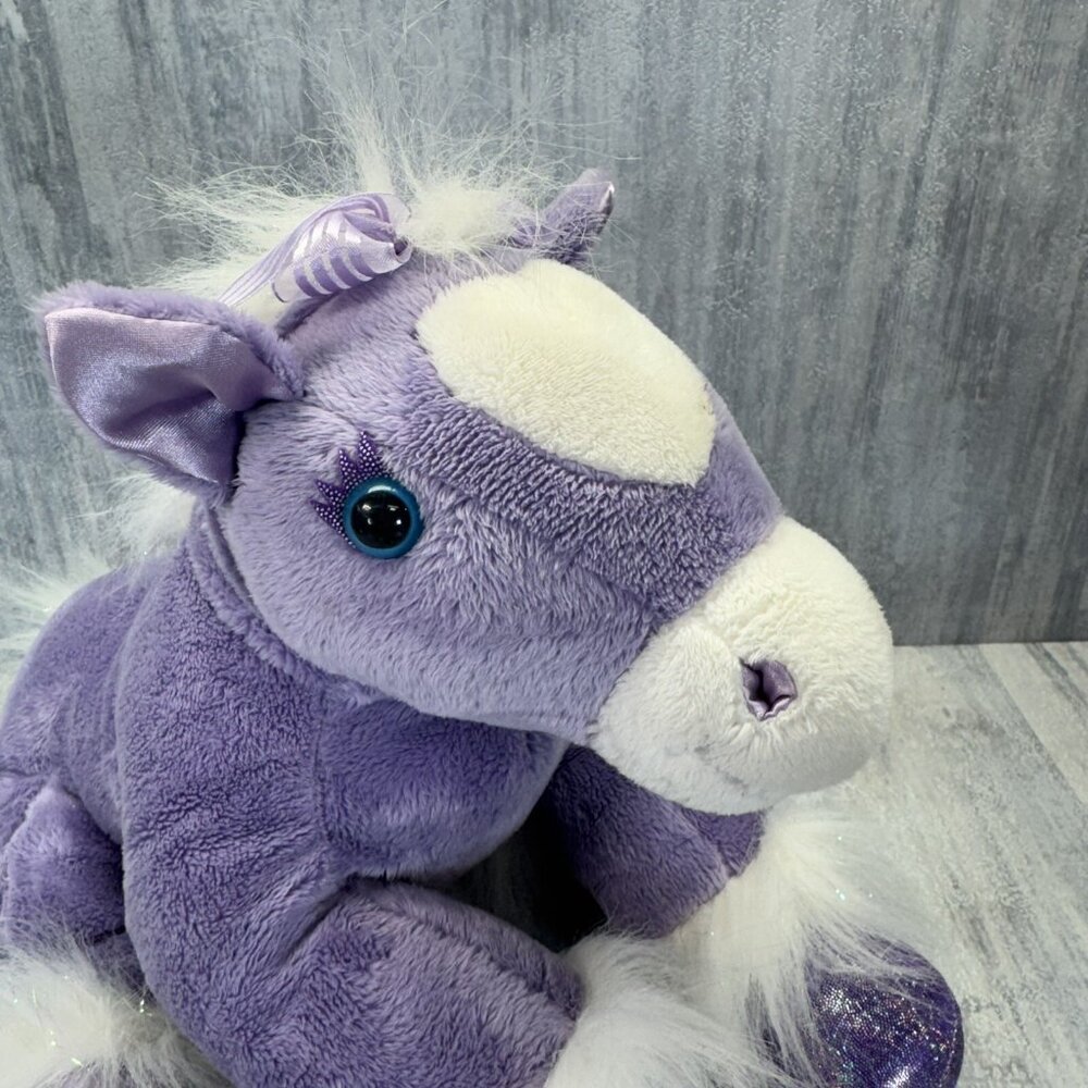 Build a Bear Sparkle Purple Pegasus Horse Princess Outfit Accessory - Picture 6 of 9